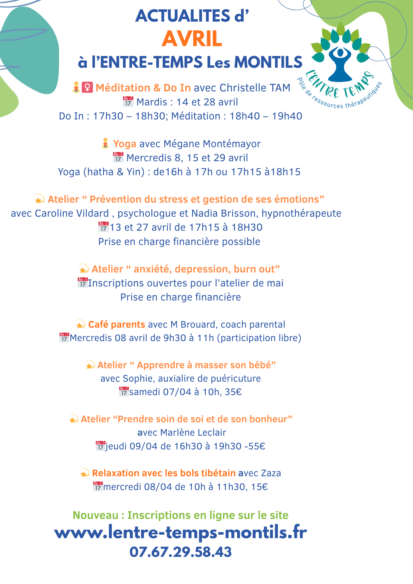 Actualités du mois d'avril