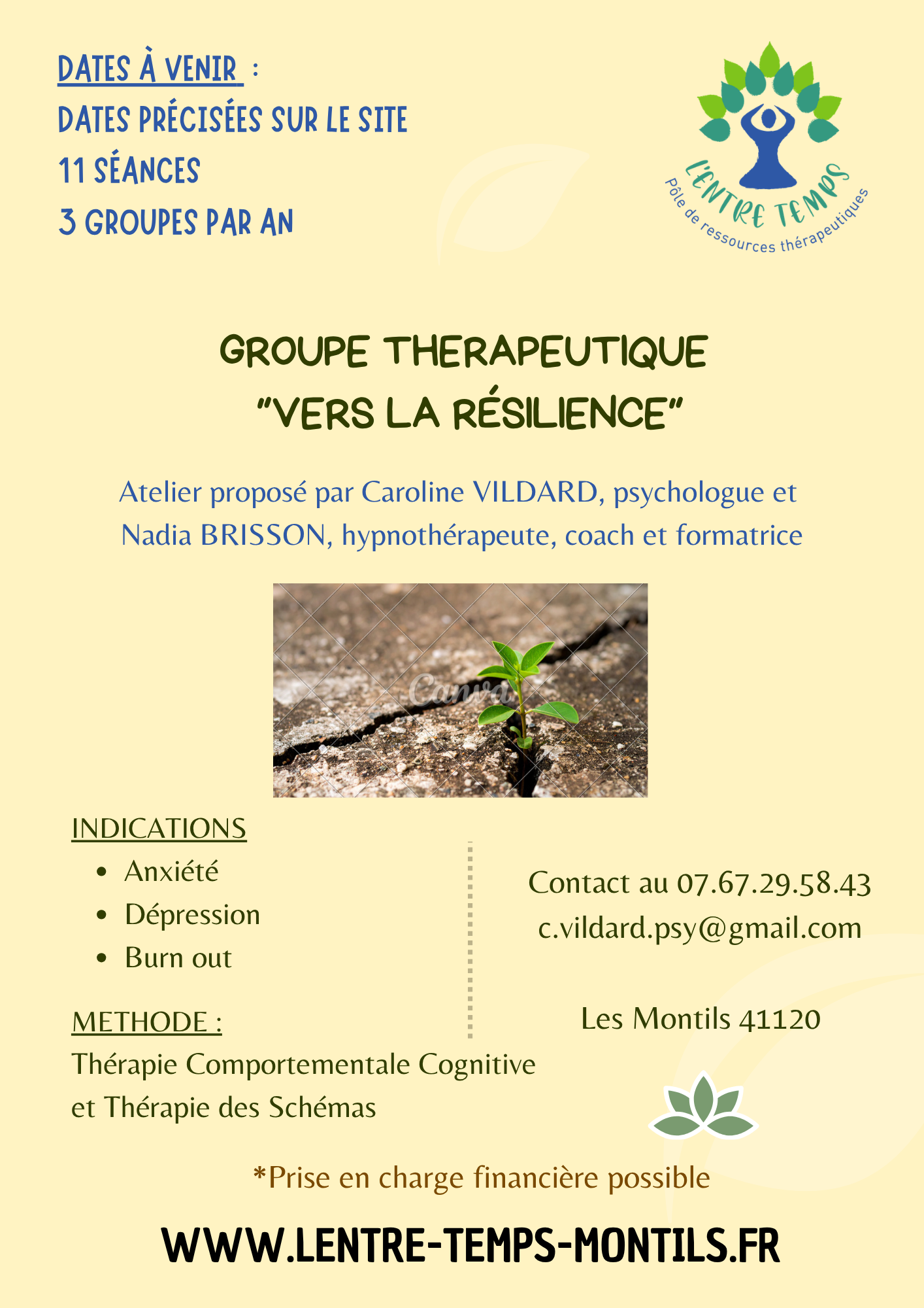 Groupe thérapeutique 'du burn out à la résilience'