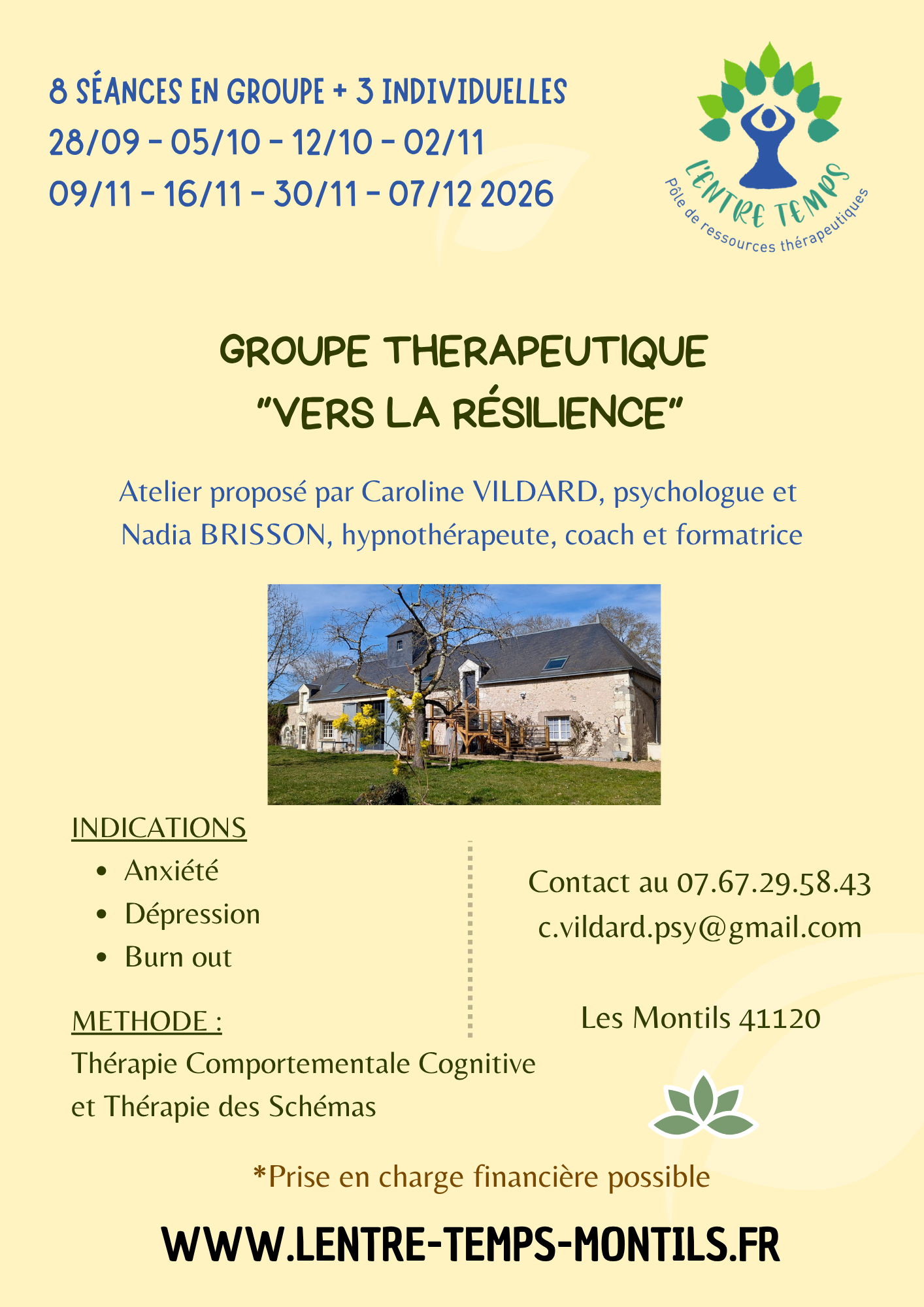 Groupe thérapeutique 'du burn out à la résilience'